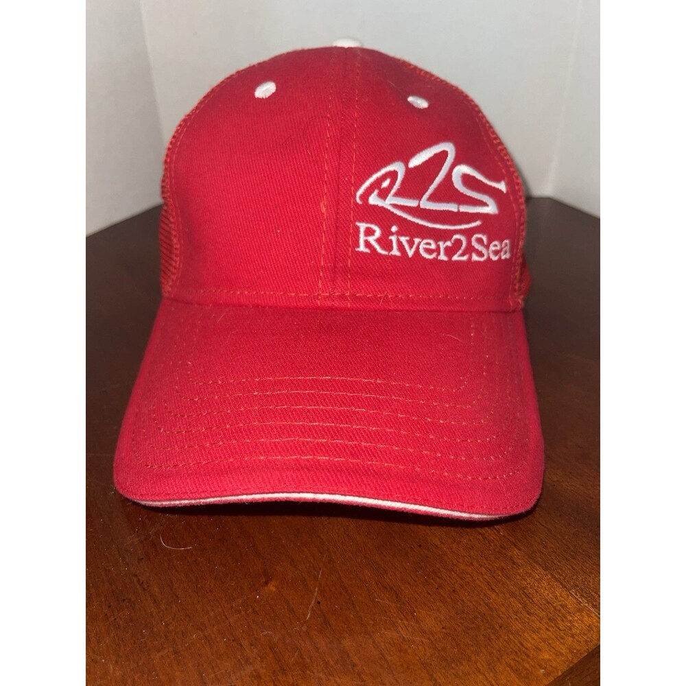 Otto River 2 Sea Trucker Baseball Hat Adjustable Red & White